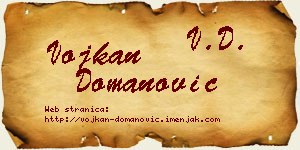Vojkan Domanović vizit kartica